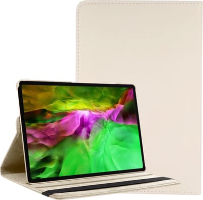 Hoesje Geschikt voor Samsung Galaxy Tab A8 - 360 Graden Draaibare Hard Cover Case - Tablet Hoes Draaibaar - Wit