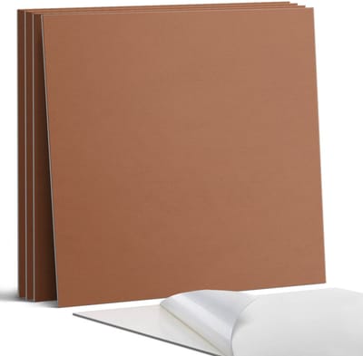 Coloray Wandpanelen Zelfklevend - Kleur bruin Zelfklevende Wandpanelen - 50 cm x 50 cm - Bruin Wandpaneel PVC - 5 stuks - Eénkleurige Wandpanelen Zelfklevend - Wandpaneel Keuken - Wandpanelen Badkamer