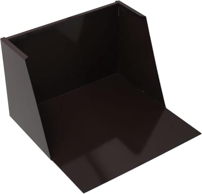 Regenwateropvangbak - Goot Spatscherm - Effectieve Wateropvang - Duurzaam Aluminium - 30x29x20cm - Koffie