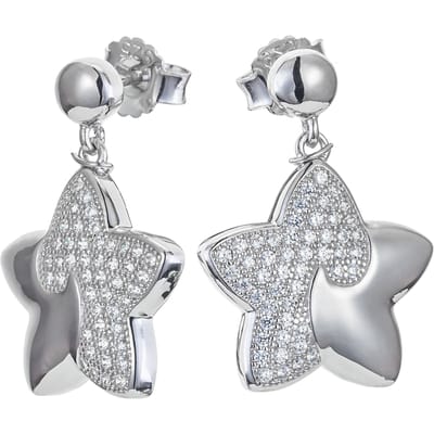 Orphelia 'Ilona' Dames 925 Sterling Zilveren Dangle Oorbellen - Zilver ZO-7331