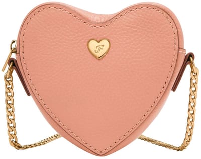 FOSSIL Schoudertas Vday Heart Zip Ethereal Pink Zalmroze