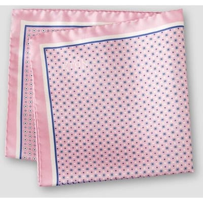 Eton Pochet Four Sided Fine Allover Pattern Roze / male