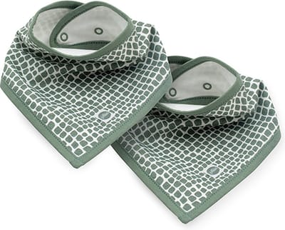 Jollein Slab Bandana Snake - Ash Green - 2 Stuks