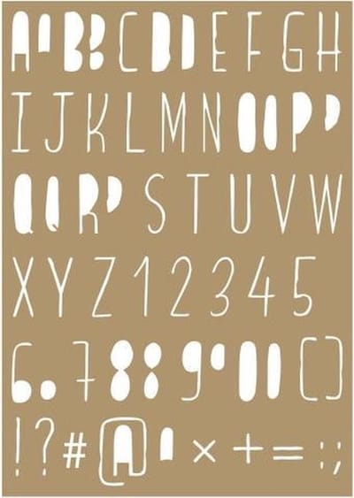 Joy! Crafts Maskstencil polybesa - Lettering stencils 6002/0849 105x148,5 mm
