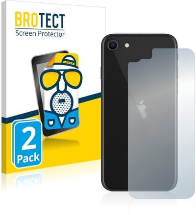 BROTECT - Screenprotector voor Apple iPhone SE 2 / SE 3 (Achterkant) - Folie Beschermfolie matte 2 Stuks