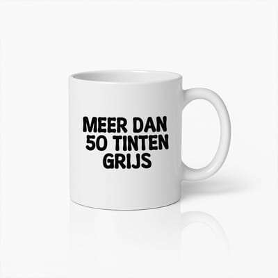 Meer Dan 50 Tinten Grijs Grappige Koffiemok – Uniek Cadeau Voor Humoristen