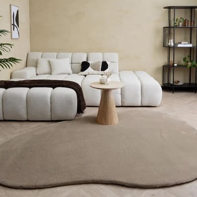 Fameilleur Groot Japandi Wandkleed Crème 160 x 120 cm – 100% Katoenen Wanddecoratie met Houten Ophangframe – Boho Wandtapijt met Reliëf, Boogpatroon en Franjes – Luxe Muurdecoratie voor Woonkamer en Slaapkamer- wand kleed- kleed voor aan de muur