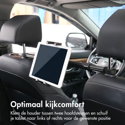 imoshion Tablet Houder Auto - Uitschuifbaar tussen de Hoofdsteunen - Verstelbaar en 360° Draaibaar - Universeel - Auto Accessories