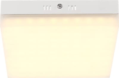 LED-plafondlamp, plafondlamp, woonkamerlamp, hoekig, wit, aluminium, H 4,5 cm