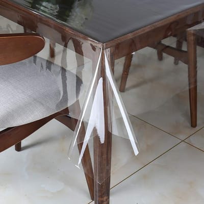 Transparant vinyl beschermend tafelkleed, waterdichte, oliebestendige plastic. transparante tafelhoes, 137 x 213 cm