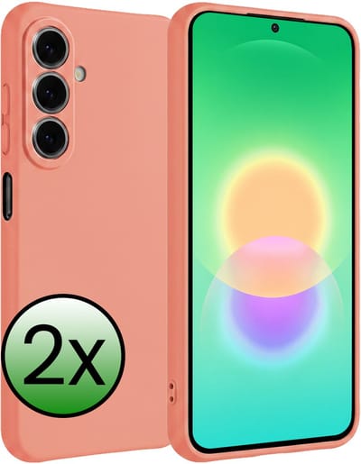 Hoesje 2 Stuks - Geschikt voor Samsung Galaxy A27 - Sterk & Shockproof - Case Siliconen - Back Cover - Telefoon Hoes - Perzik