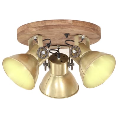 vidaXL Plafondlamp industrieel 25 W E27 42x27 cm messingkleurig