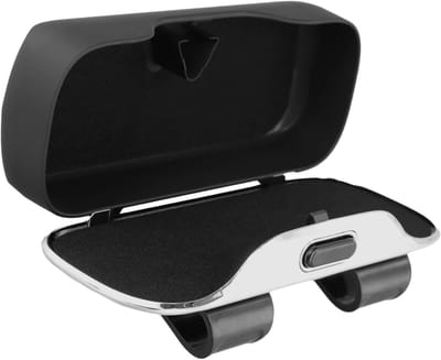 Zonnebril Houder voor Zonnevisier, Draagbare Opbergdoos voor Brillen, Compacte Accessoires voor Auto Interieur en Oogbescherming (Zwart)