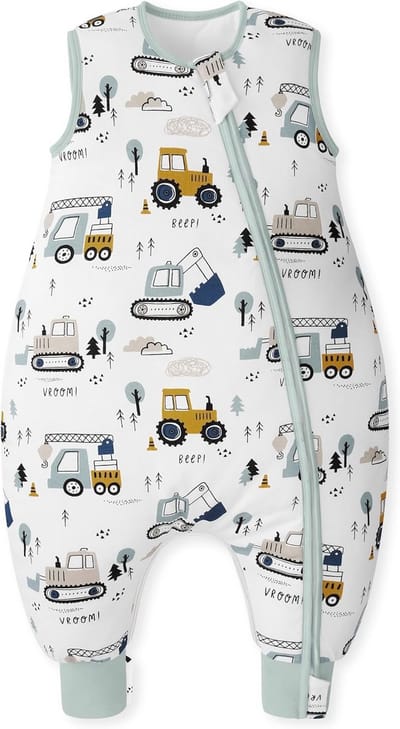 Winter Slaapzak voor Baby's 6-18 Maanden met Voetjes - 2.5 Tog, 100% Katoen, Superzacht en Warm, 70 cm