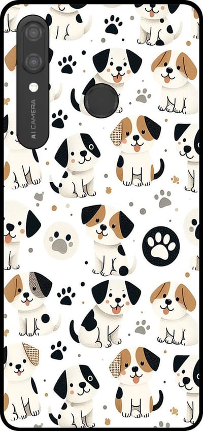 Smartphonica Telefoonhoesje Geschikt voor Huawei P Smart (2019) met honden opdruk - TPU backcover case dog design geschikt voor Huawei P Smart (2019)