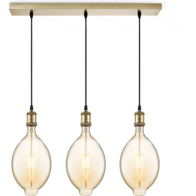 Home sweet home hanglamp Vintage brons 3L Beam Oval - amber