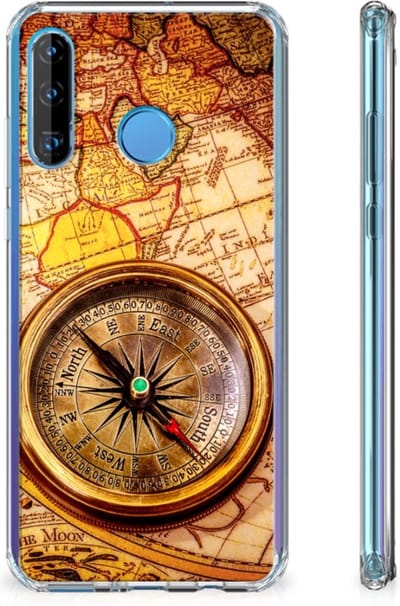 Huawei P30 Lite Telefoonhoesje met valbescherming Kompas