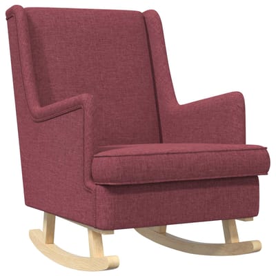 vidaXL - Schommelstoel - Wijnrood - 62 - x - 80 - x - 85 - cm - Stof