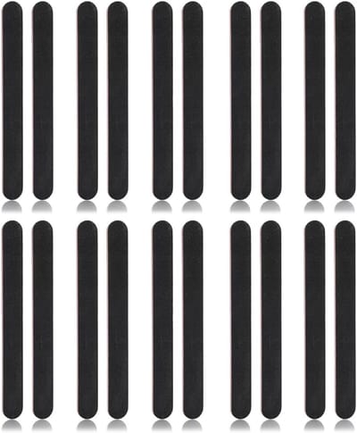 Dubbelzijdige Nagelvijlen, 100/180 Korrel, Herbruikbaar voor Thuis en Salon Manicure, Set van 20 voor Diverse Materialen en Perfecte Nagelverzorging