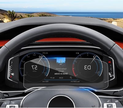 Hoogwaardige Screen Protector voor VW T-ROC 2018-2024, 9H Krasbestendig Tempered Glass, Dashboard Beschermfolie voor 10.25 Inch Scherm