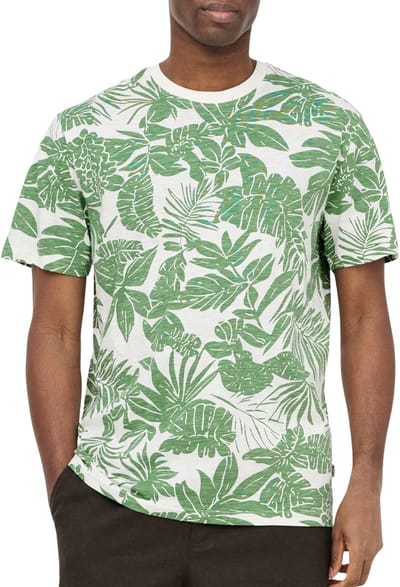 Only & Sons Perry Life Regular Leaf AOP Shirt Heren - Maat L