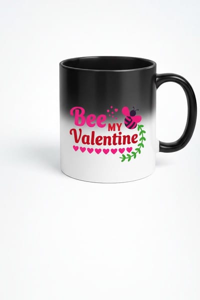 Magische Mok Bee My Valentine | Kleurenwisselende Valentijnsmok | Cadeau Liefde