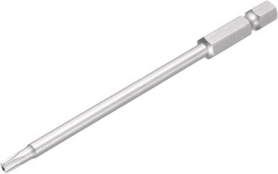 Torx Schroevendraaier Bit T15 - 100mm Lengte, 1/4 Inch Hex Shank, S2 Staal, Tamper Proof voor Automatische Reparatie en Klusprojecten