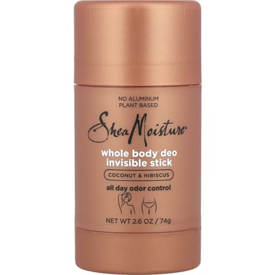 SheaMoisture, Déo Invisible en Stick pour le Corps Entier, Noix de Coco et Hibiscus, 2,6 oz (74g) beige