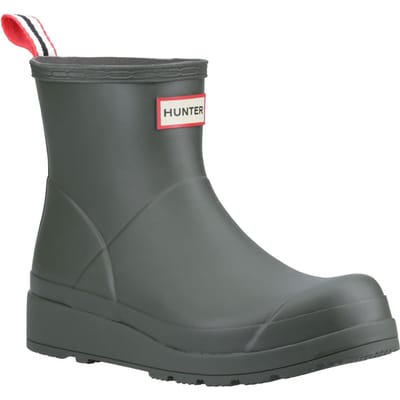 Hunter Play Korte Rubber Vrouwen Wellington Laarzen Donker Olijf