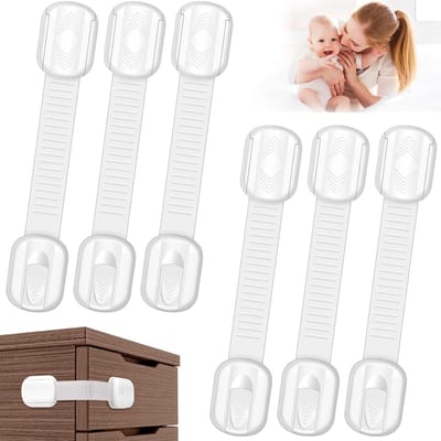 Zelfklevende Kinderbeveiliging voor Kasten en Laden - 6 Stuks, Veiligheidsmaatregelen voor Deuren en Meubels