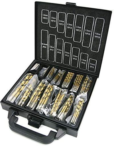 99 Stuks HSS titanium gecoate boorset DIN338