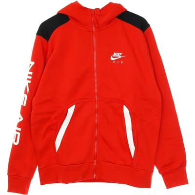 Herenhoodie met rits Sportswear Air Hoodie University Rood/zwart/wit