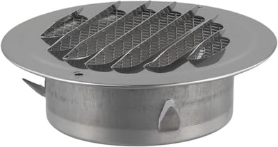 Ventilatierooster Rond - Afdekrooster Buiten - Luchtcirculatie Bevorderen - Insectenwerend Net - Tot 300 mm - Zilverkleurig