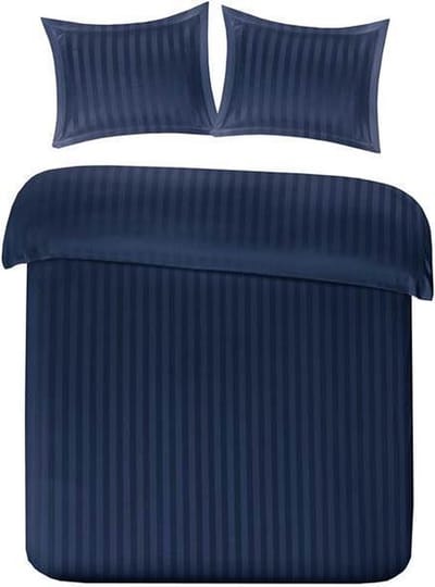 Papillon Uni Satijn - Dekbedovertrek - Eenpersoons - 140x200/220 cm + 1 kussensloop 60x70 cm - Navy