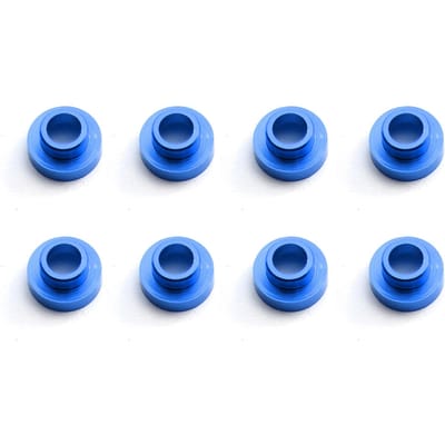8 stuks M3 Servo Onderlegring Afstandsstuk Pakkingsset Aluminiumlegering M3 Verzonken Kop Onderlegringen voor Afstandsbediening Auto blauw