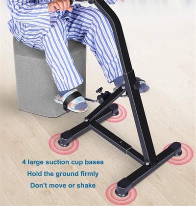 Mini Hometrainer - Voet Pedaalapparaat - Thuis Fitness - Verstelbare Hoogte - 42x41cm - Zwart