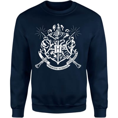 Harry Potter Hogwarts House Crest Sweatshirt - Navy - S