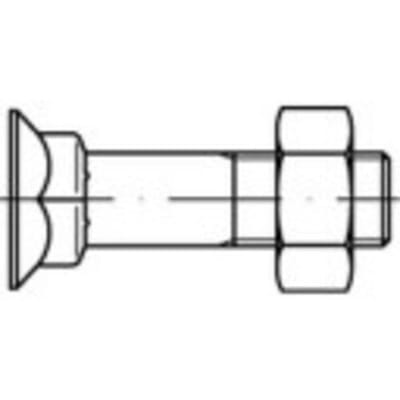 TOOLCRAFT 111776 Verzonken schroeven met vierkante hals M8 35 mm Buitenzeskant DIN 608 Staal 200 stuk(s)