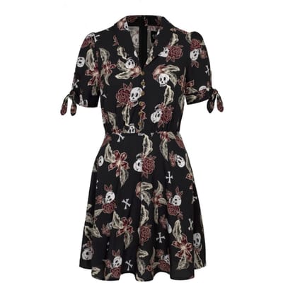 Hell Bunny - Rockabilly Mini-jurk - Alani Mini Dress - XS tot S - voor Vrouwen - meerkleurig