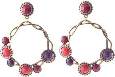 Behave - Oorstekers met gekleurde stenen - vintage stijl - eyecatcher