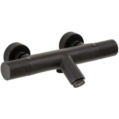Herzbach DEEP BLACK thermostatic bath mixer exposed 23.132170.1.12
