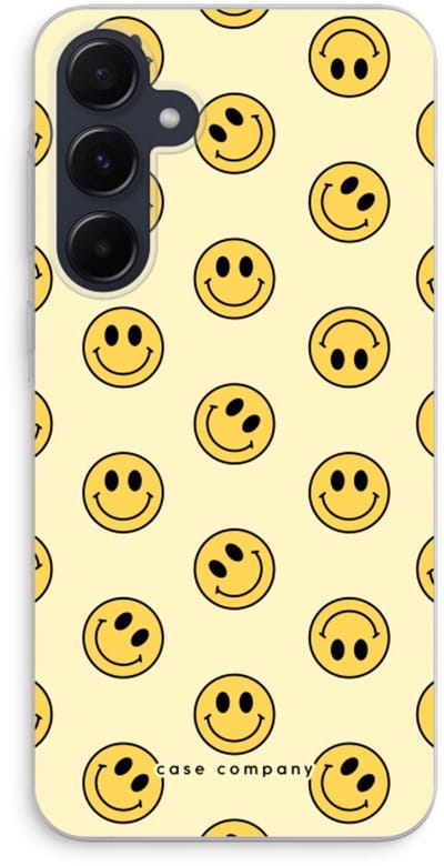 Case Company® - Hoesje geschikt voor Samsung Galaxy A55 hoesje - Smiley N°2 - Soft Cover Telefoonhoesje - Bescherming aan alle Kanten en Schermrand