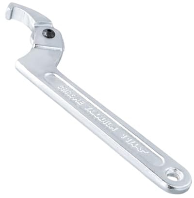 Verstelbare C-vormige moersleutel voor groefmoeren, chroom-vanadium, 1 1/4"-3" (32-76mm), vierkante kop, duurzame gereedschappen voor klussen