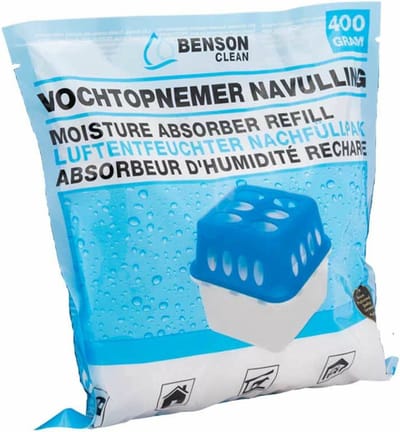 Benson clean vochtopnemer navulling - 400 gram - voor alle s -