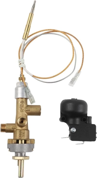 Terrasverwarmer Onderdelen - Reparatieset Gas - Veiligheid Herstellen - Kantel- en Thermokoppel - 14 x 6 x 3 cm - Brons
