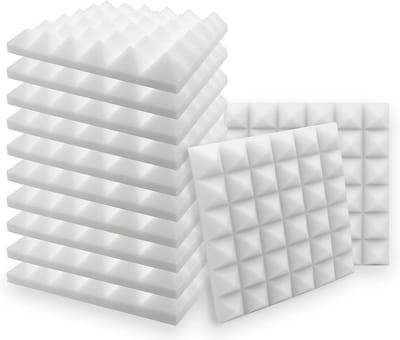 Akoestisch Schuim - Geluidsisolatie Panelen - Studio Geluidsdemping - Vlamvertragend Materiaal - 30x30x5cm - Wit