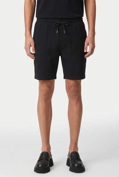 Reiss Drawstring Jersey Short Black Size: XL | Shorts Outlet | Heren | Zwart