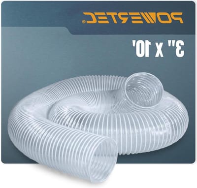 Stofzuigerslang - Flexibele slang PVC slang - Stofafzuiging werkplaats - Transparant PVC materiaal - 3 inch x 10 voet - Transparant
