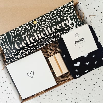 Wrapped Up Cadeauboxen 'Van harte gefeliciteerd' - Cadeau verjaardag - Geslaagd cadeau - Cadeau geslaagd - Eindexamen cadeau