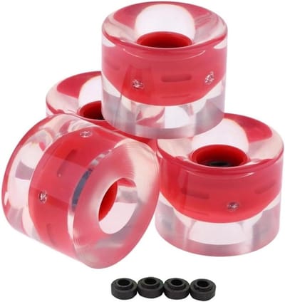 Rolschaats Wielen - Skateboard Flash - Soepel Glijden - Automatische Verlichting - 60x45mm 4 stuks - Kleurrijk